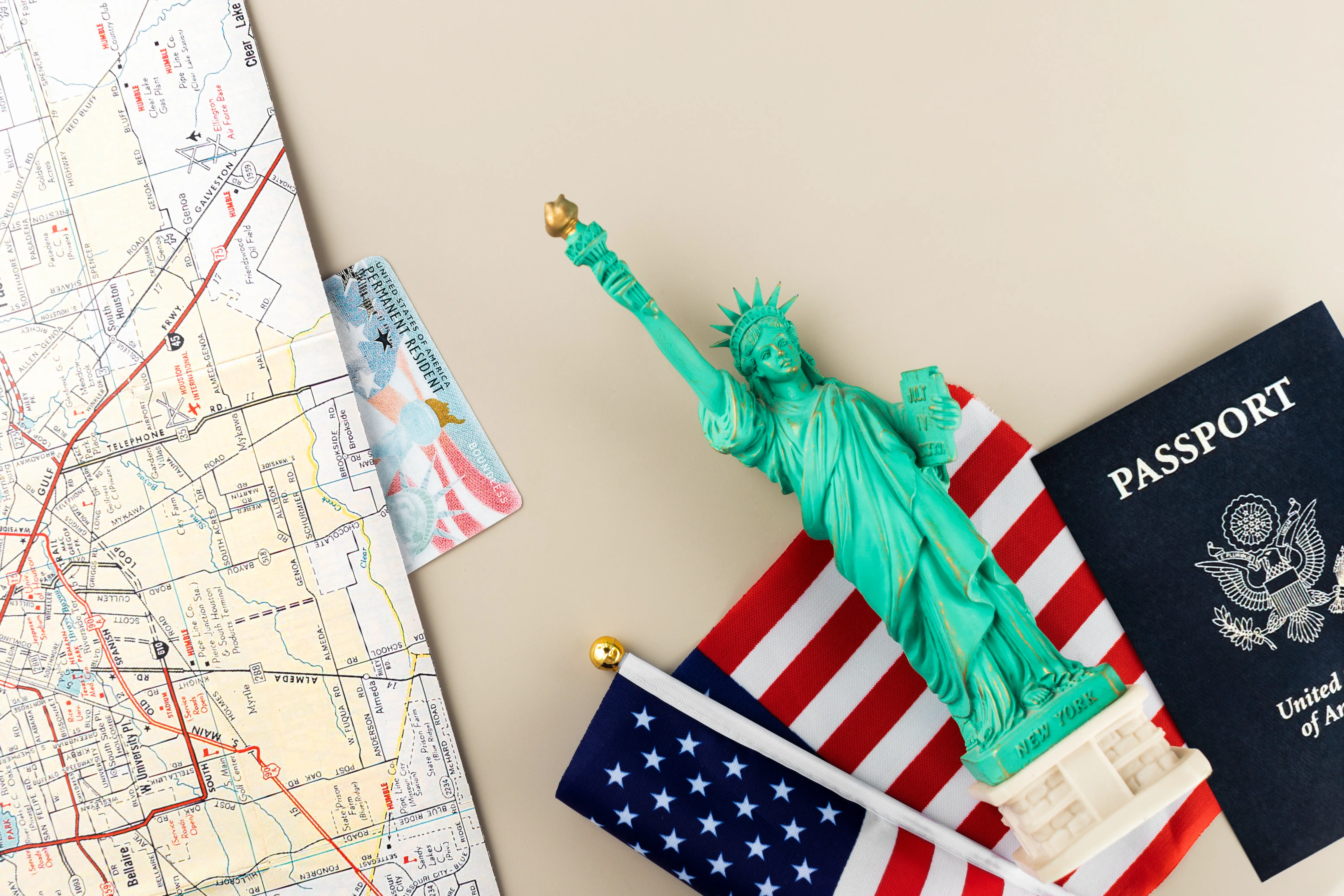 Professional visa consultation services - green card and passport documents